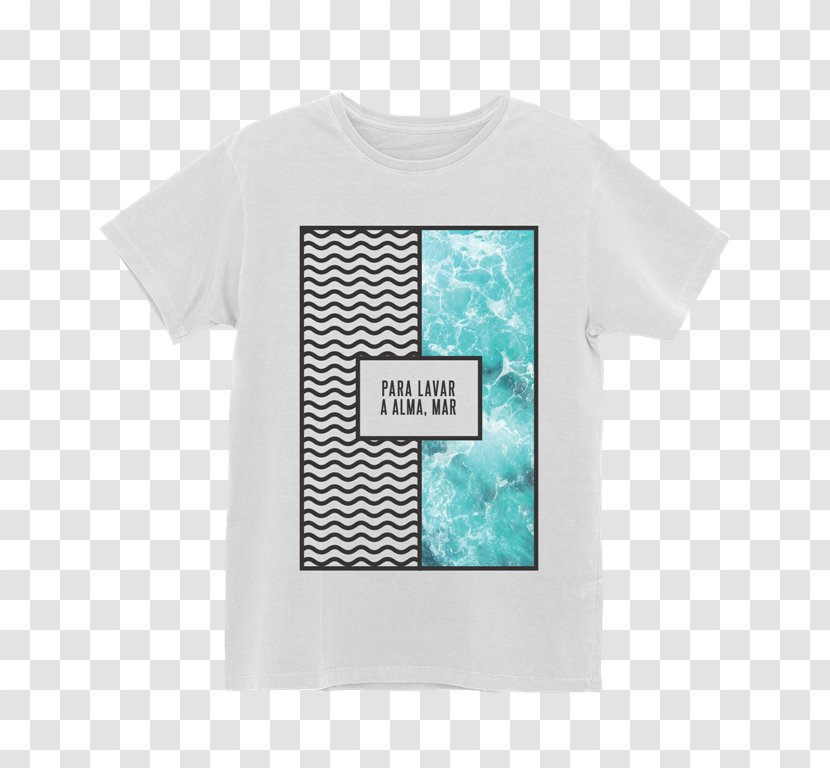 T-shirt Sleeve Pattern Font Product - Turquoise - T Shirt Branca Transparent PNG