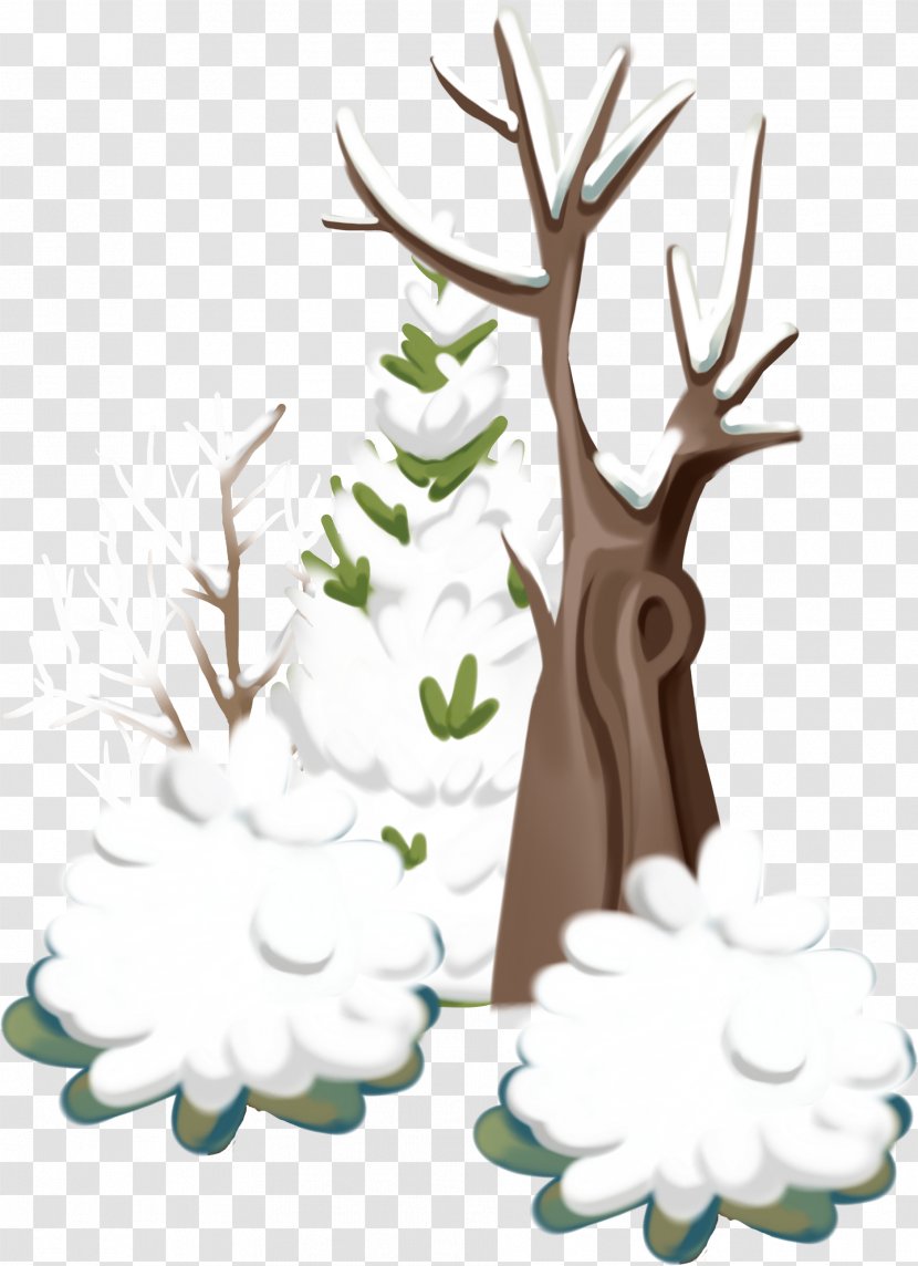 Daxue Dahan Winter Cartoon - Solar Term - Snow-covered Tree Transparent PNG