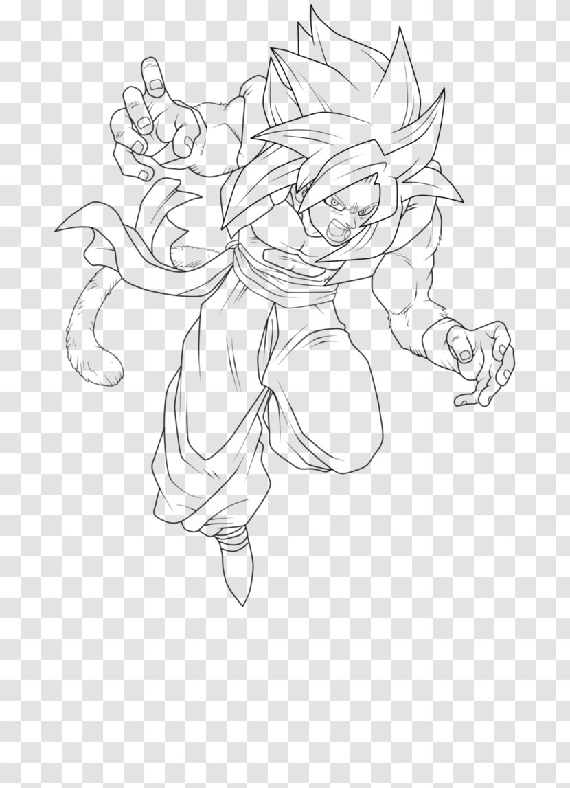 Goku Gogeta Vegeta Gohan Trunks - Color Page Transparent PNG