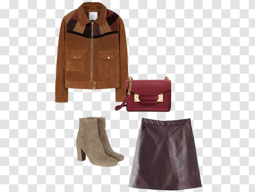 Handbag Leather Fashion - Brown - Suede Transparent PNG