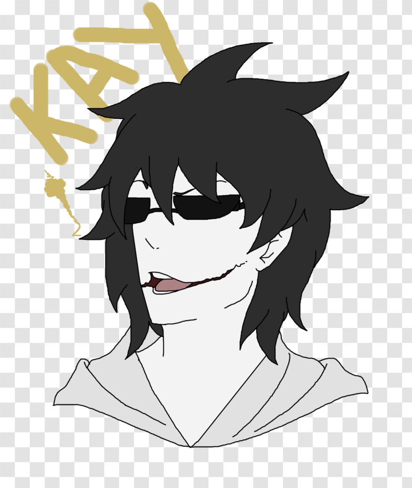 Jeff The Killer Line Art YouTube Clip - Frame - Kool Transparent PNG