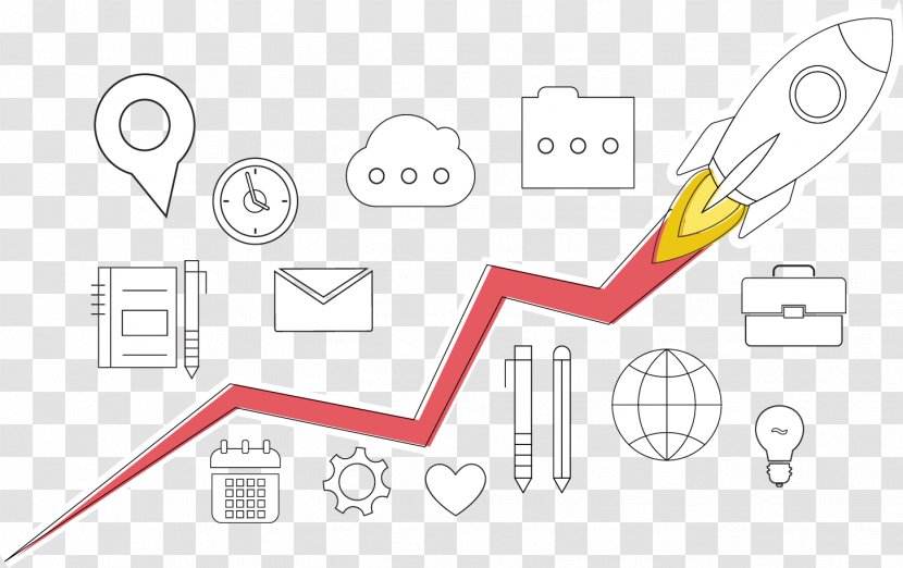 Line Chart Rocket Download - Bar - Rising Transparent PNG