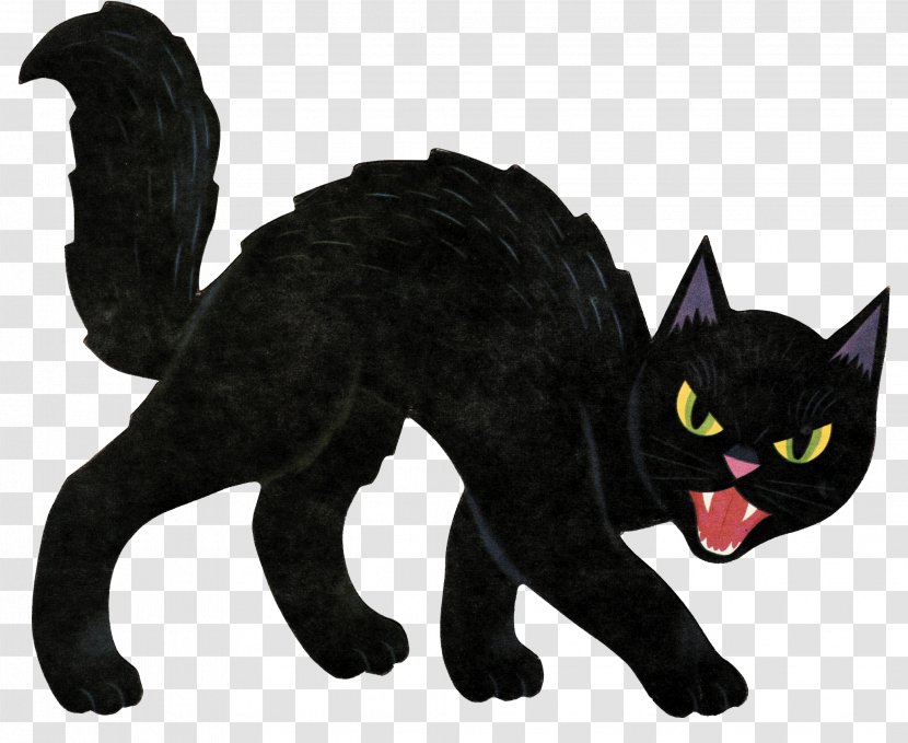 Black Cat Halloween Kitten Clip Art - Costume Party - Witch Transparent PNG