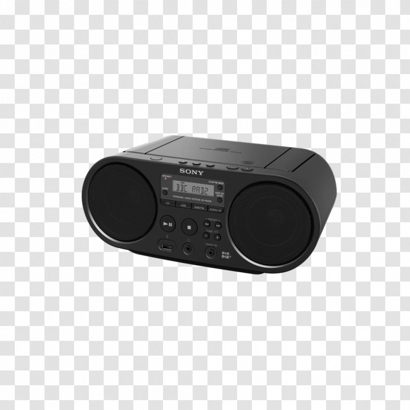 Boombox Sony CD Player Loudspeaker FM Broadcasting - Multimedia - Digital Audio Transparent PNG