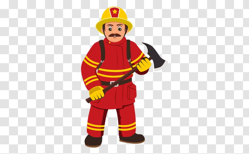 Firefighter Cartoon - Figurine Transparent PNG