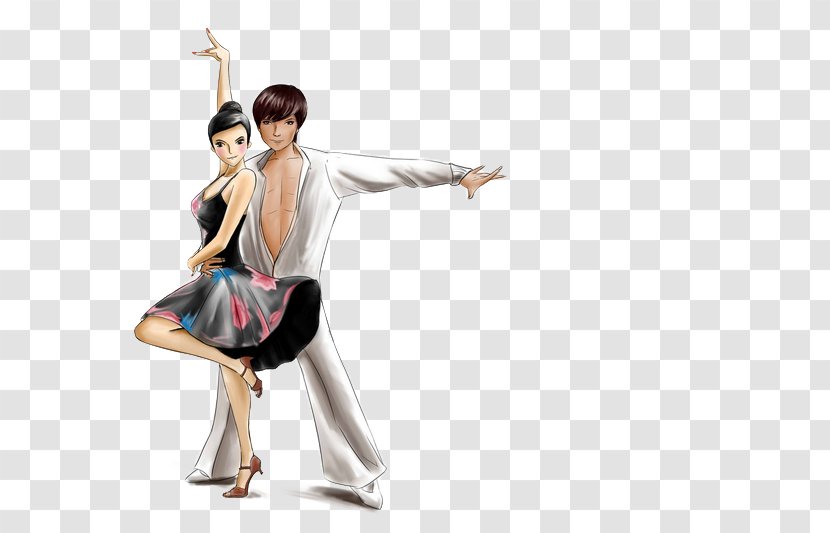 Latin Dance Cartoon - Dancers Transparent PNG