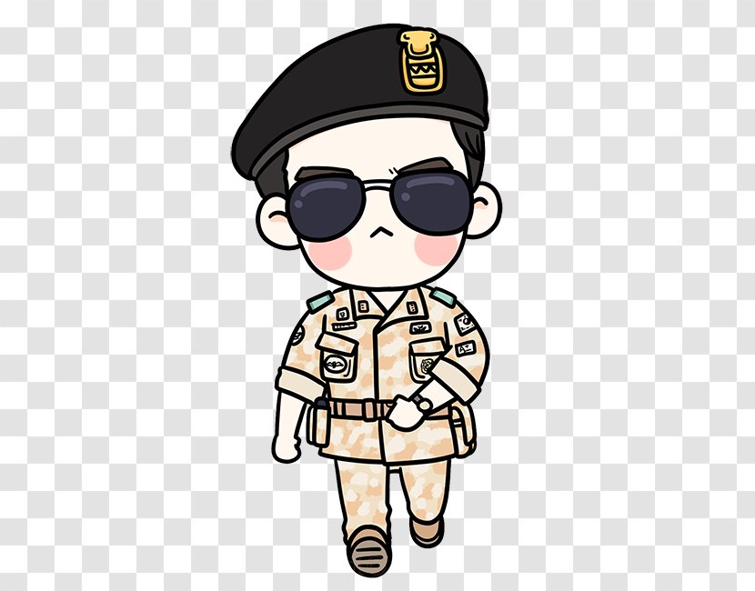 South Korea Kang Mo-yeon Cartoon Korean Drama - Gentleman - Wearing Sunglasses Soldiers Transparent PNG