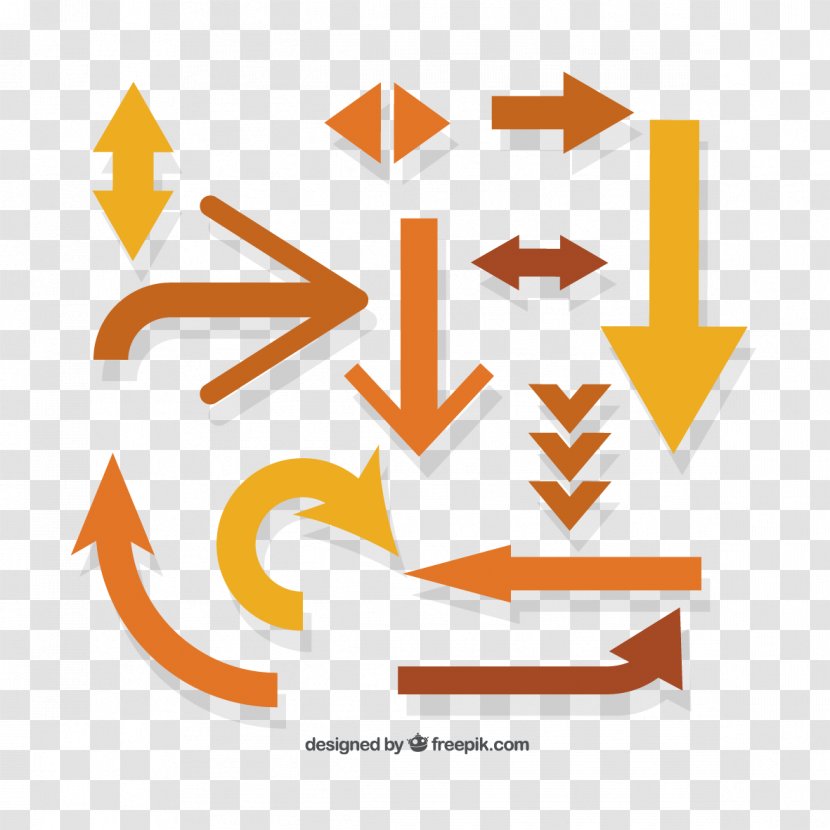 Arrow Euclidean Vector Adobe Illustrator - Orange - Material Transparent PNG