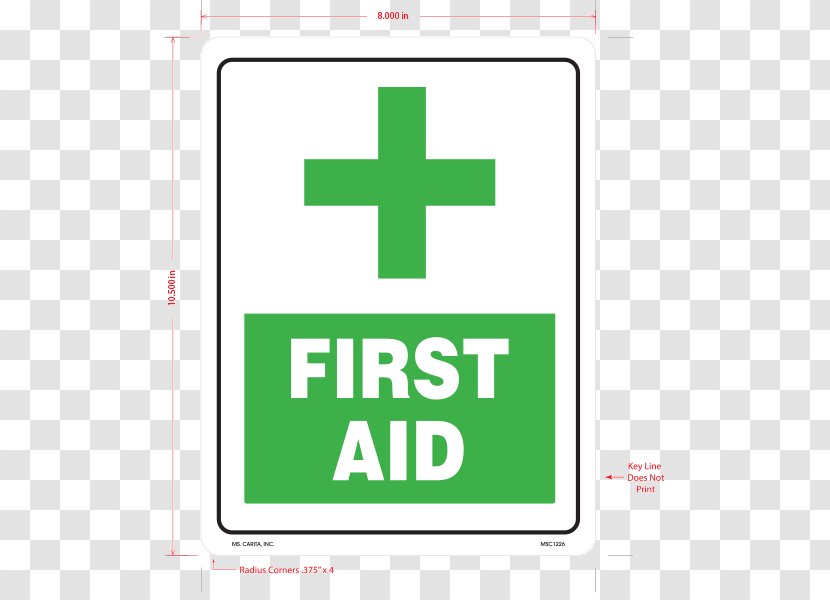 First Aid Supplies Decal Sign Safety - Facilities Transparent PNG