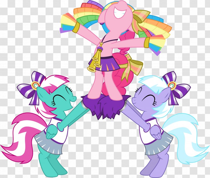 My Little Pony Rarity Fluttershy Cheerleading - Watercolor - Cheerleaders Transparent PNG