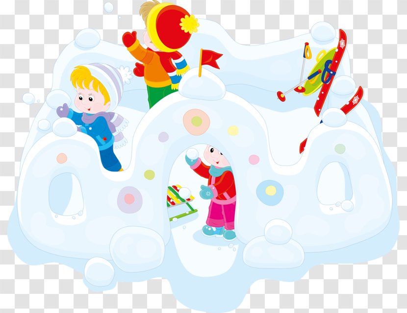 Snow Fort Child Clip Art - Snowman Children Transparent PNG