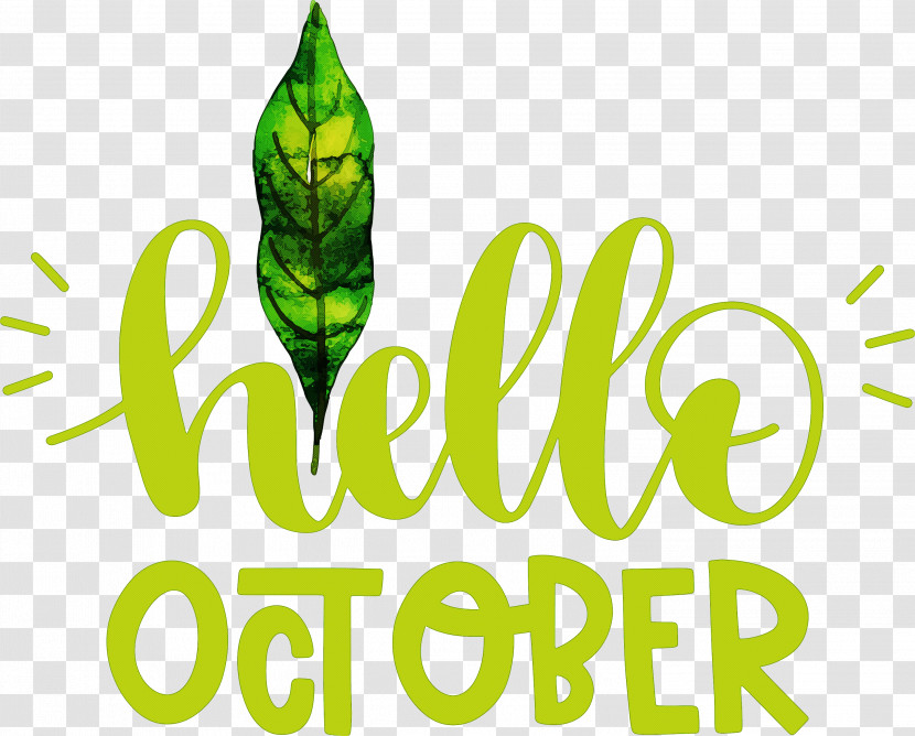 Hello October October Transparent PNG