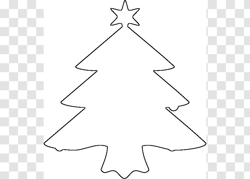 Christmas Tree Outline Clip Art - Of A Drawing Transparent PNG