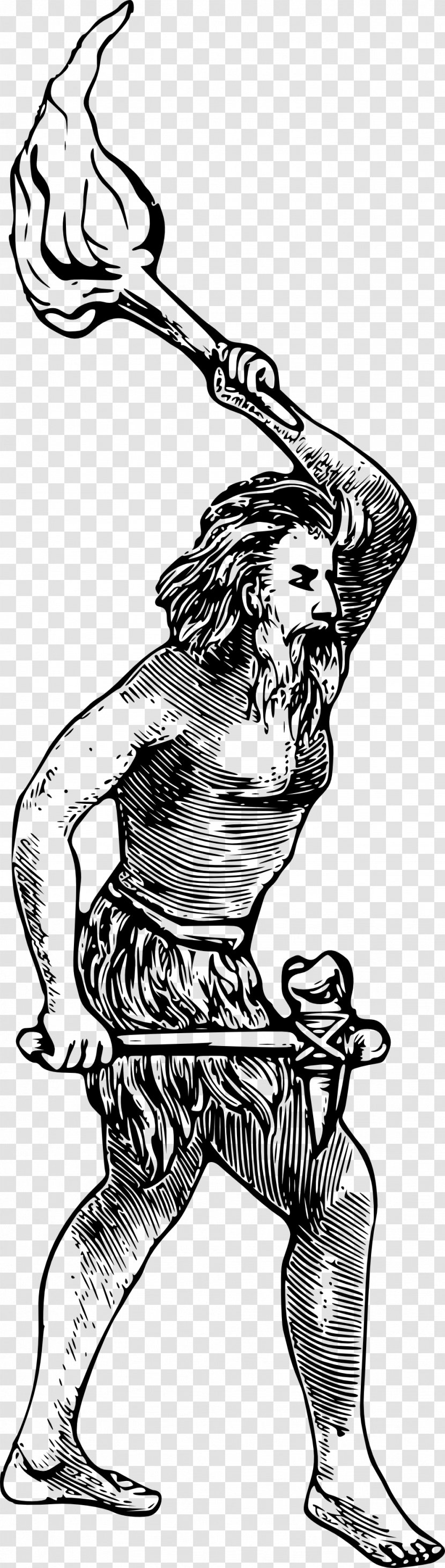 Cartoon Drawing Caveman Clip Art - Frame Transparent PNG