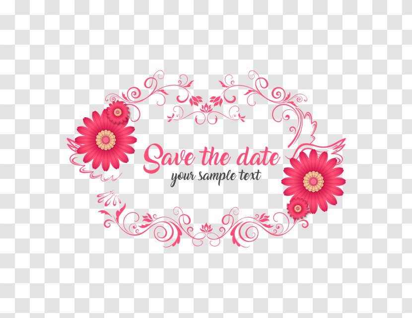 Floral Design Wedding Invitation Clip Art Save The Date - Brand Transparent PNG