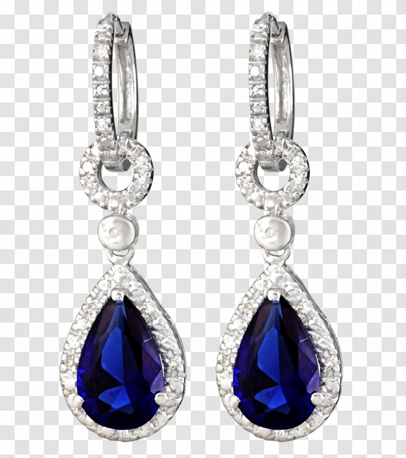 Earring Jewellery Sapphire Diamond Clothing Accessories - Silver Transparent PNG