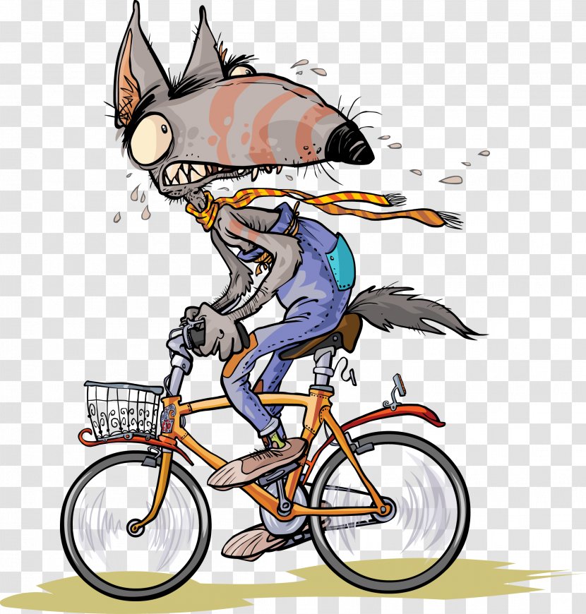 Bicycle Gray Wolf Cycling Clip Art - Royalty Payment - Ride A Bike Transparent PNG