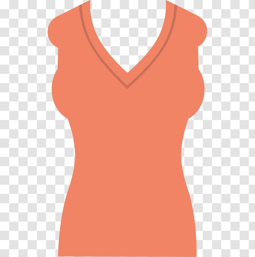 T-shirt Dress Sleeve - Sleeveless Shirt - Vector Women's Dresses Transparent PNG