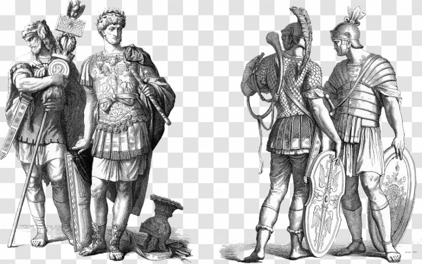 Ancient Rome Greece History Soldier - Monochrome Transparent PNG