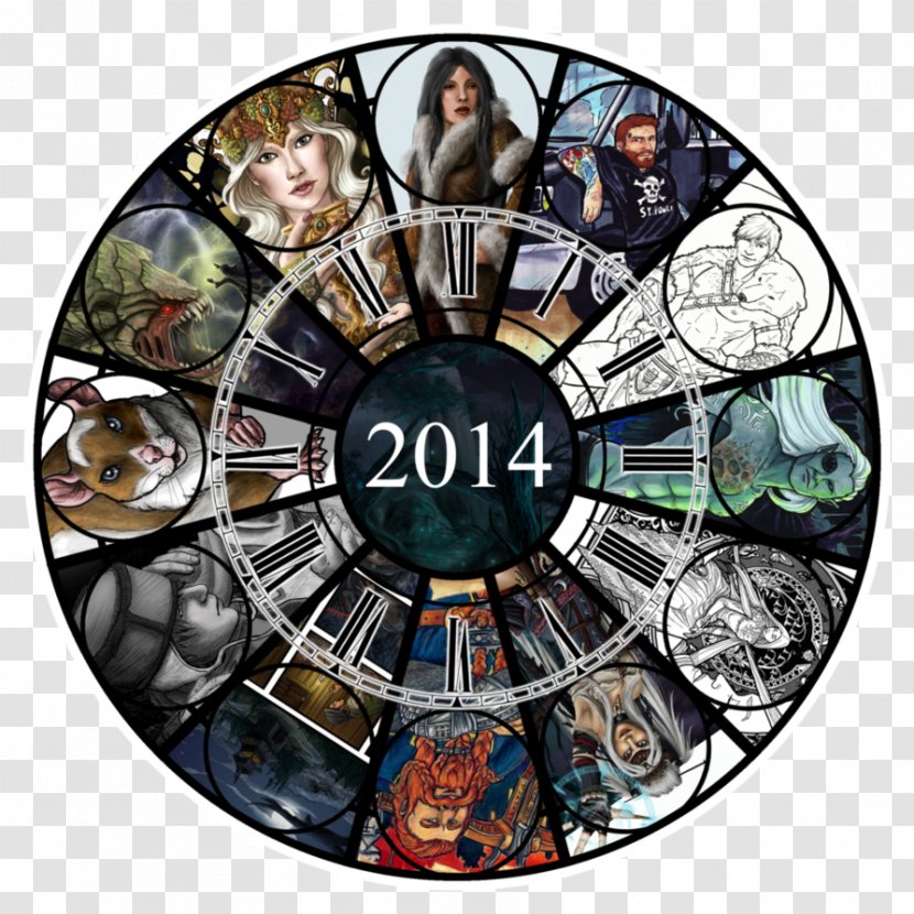 Stained Glass New Year's Eve - Goodbye 2014 Transparent PNG