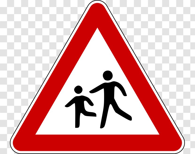 Traffic Sign Warning School Zone Priority To The Right - Text - Light Transparent PNG