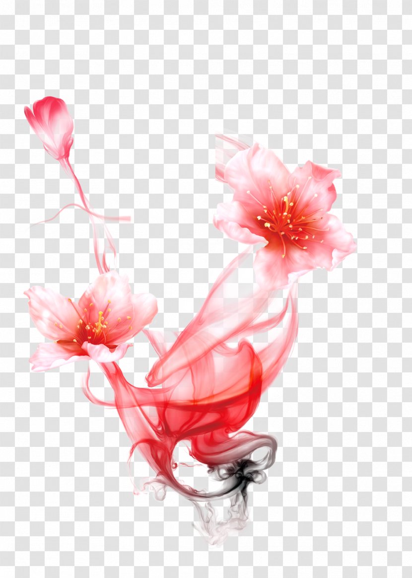 Image Ink Wash Painting Download Pink - Color Transparent PNG