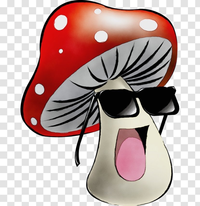 Clip Art Cartoon Nose Mushroom Headgear - Wet Ink Transparent PNG