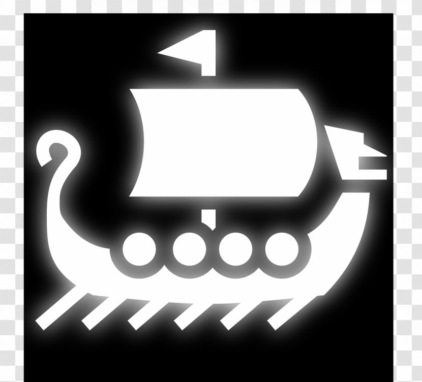 Viking Desktop Wallpaper Clip Art - Monochrome - Boat Icon Transparent PNG
