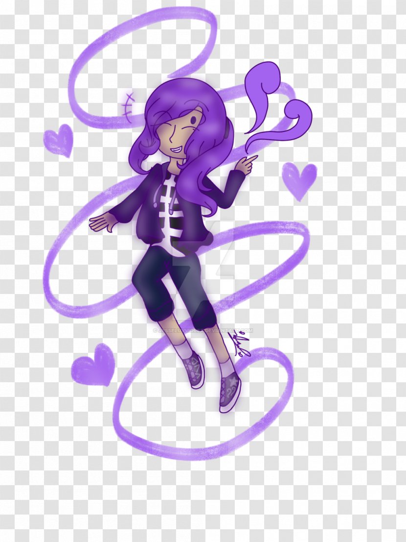 Clothing Accessories Fashion Legendary Creature - Purple - African Violet Drawing Transparent PNG