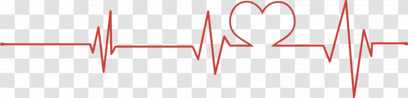 Electrocardiogram Heart Shape - ECG Heart Transparent PNG