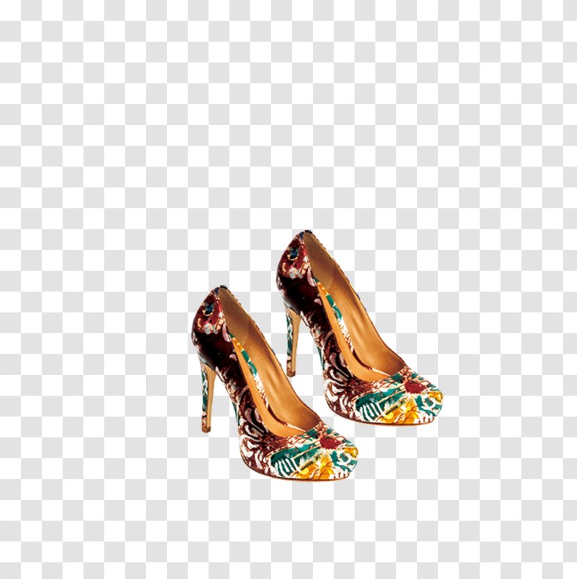 High-heeled Footwear Sandal Shoe Fashion - Highheeled - Color Hand-painted High Heels Transparent PNG