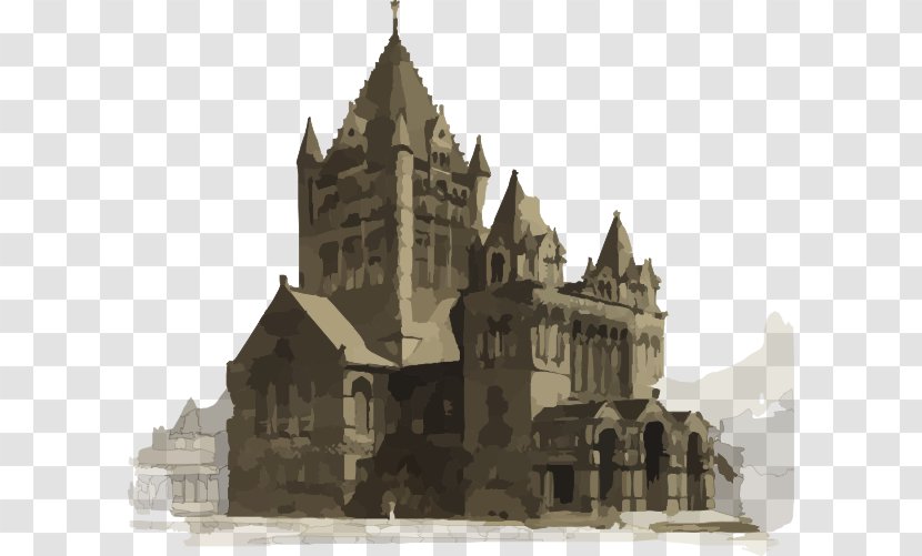 Cathedral Clip Art - Medieval Architecture - Picture Transparent PNG