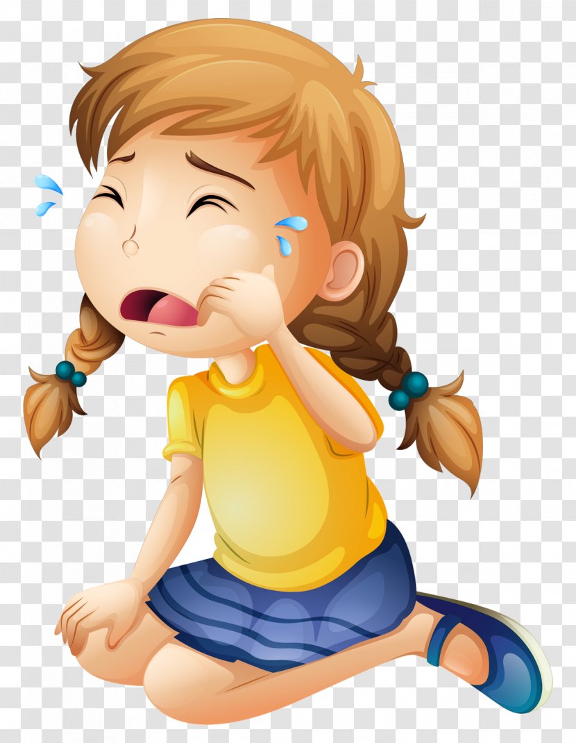 Crying Cartoon Drawing - Watercolor - Child Transparent PNG