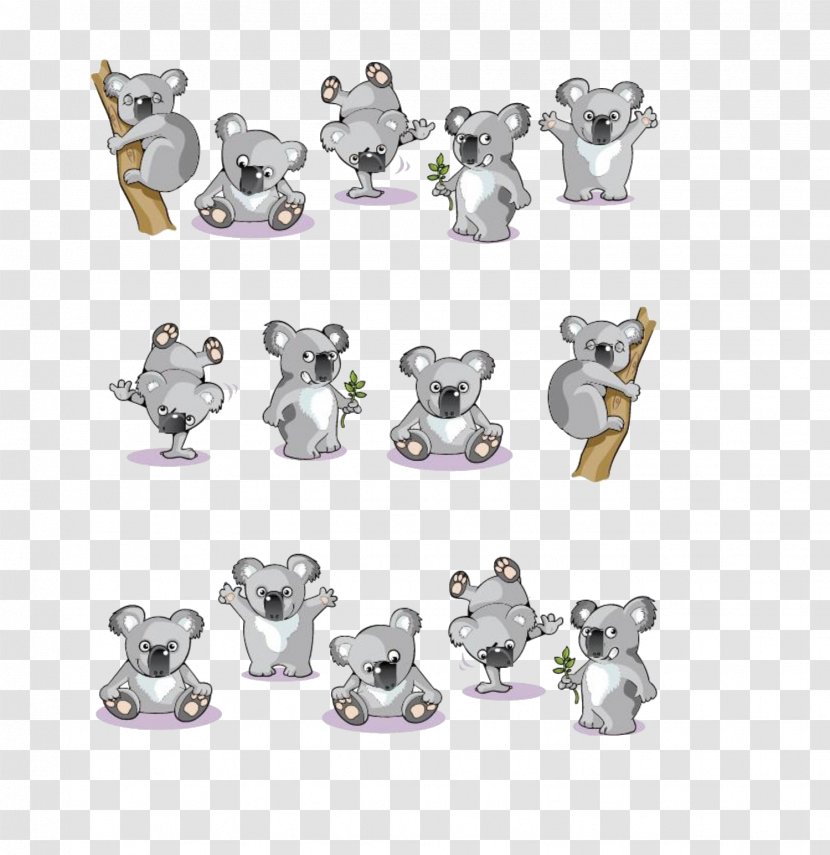 Sloth Koala Cartoon Illustration - Cute Little Transparent PNG