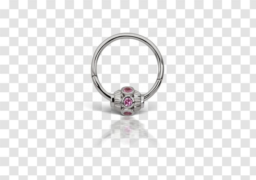 Body Jewellery Ring Silver Product Design - Ruby - Septum Rings Transparent PNG