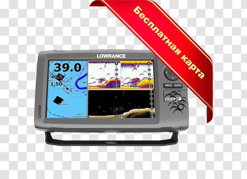 Chartplotter Fish Finders Lowrance Electronics Map Marine Transparent PNG