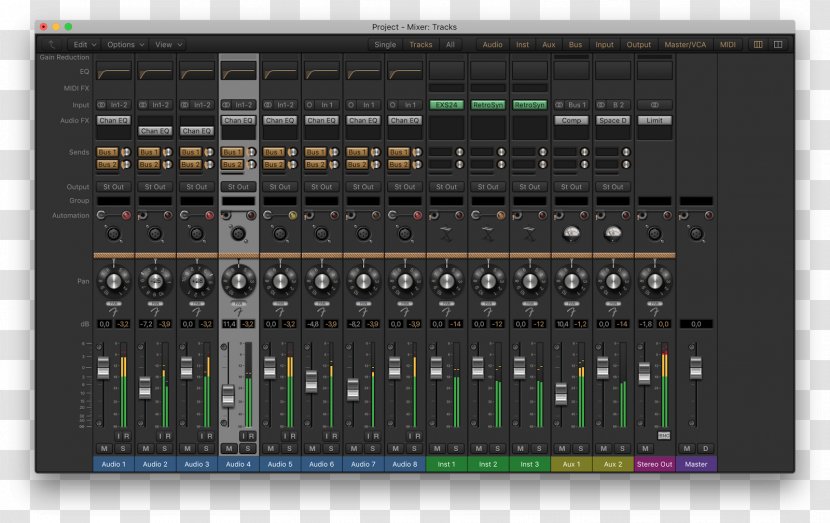 Sound Design Audio Mixers Computer Software Power Amplifier - Logic Pro Transparent PNG