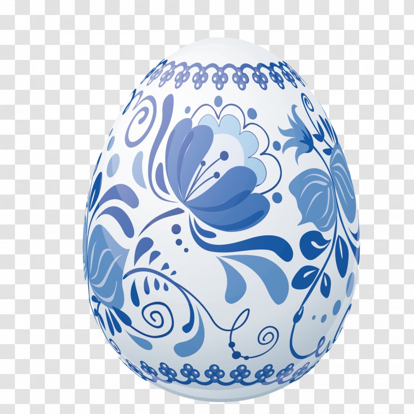 Decorative Arts Ornament Cushion Pillow - Blue And White Porcelain - Creative Easter Transparent PNG