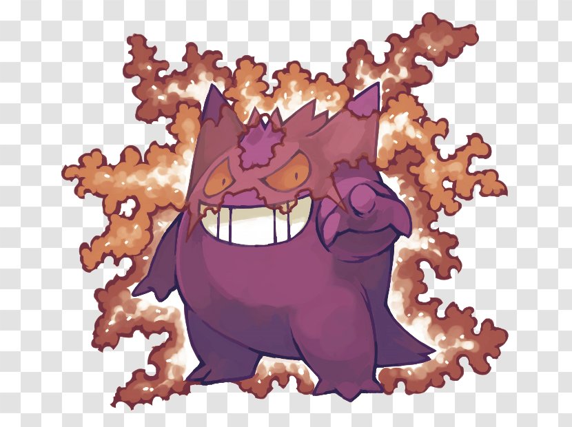 Gengar Pokémon Battle Revolution Haunter Desktop Wallpaper - Art - Purple Transparent PNG