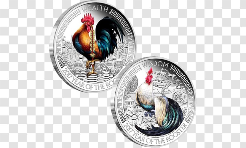 Perth Mint Proof Coinage Rooster Lunar Series - Silver - Year Of The Transparent PNG