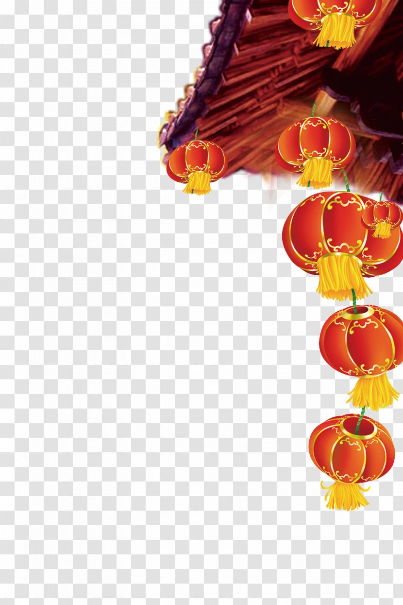 Poster New Years Day Chinese Year - Cctv Gala - Lantern Under The Eaves Transparent PNG