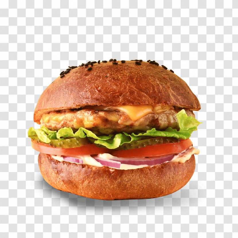 Salmon Burger Hamburger Cheeseburger French Fries Buffalo - Ham And Cheese Sandwich - Byh Burgers Transparent PNG