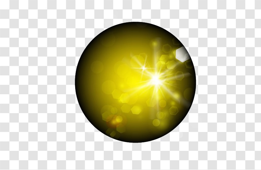 Round Shine - Yellow - Point Transparent PNG