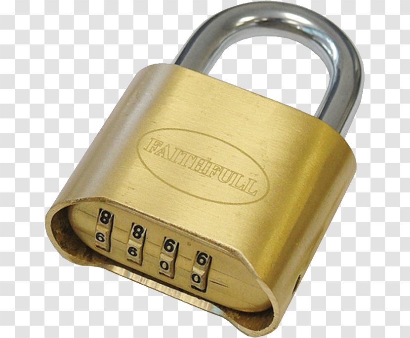 Padlock Brass Combination Lock Steel - Transparency And Translucency - Image Transparent PNG