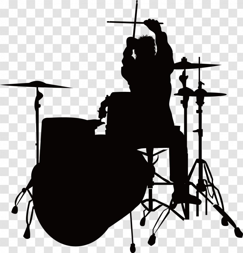 Drummer - Silhouette - Heart Transparent PNG