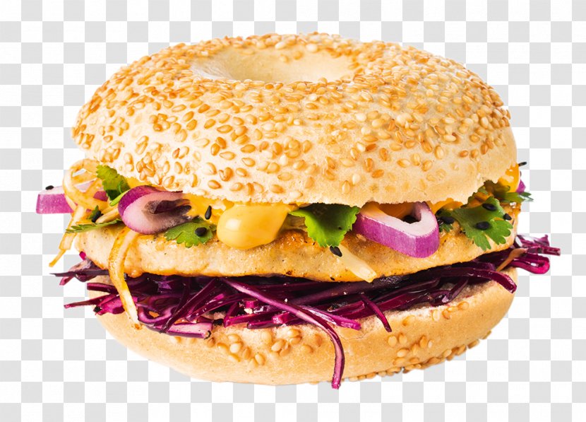 Salmon Burger Hamburger Kebab Chicken Fast Food - Sandwich Transparent PNG