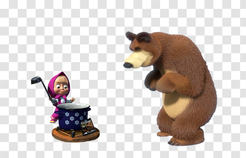 Masha And The Bear Figurine - Sweet Pepper Transparent PNG