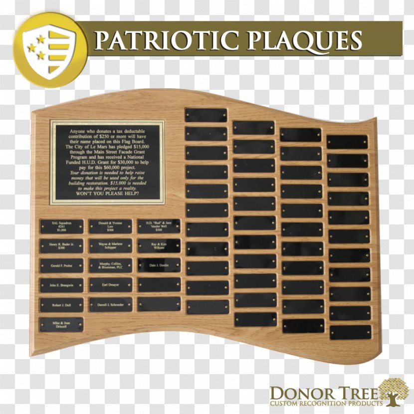 Commemorative Plaque Wall Building Engraving - Metal Transparent PNG