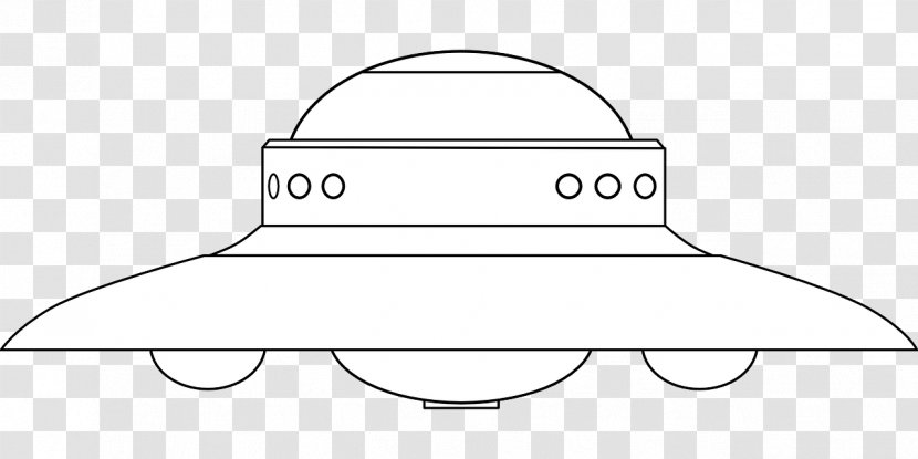Unidentified Flying Object Line Art Spacecraft Drawing - Extraterrestrial Life - Space Transparent PNG