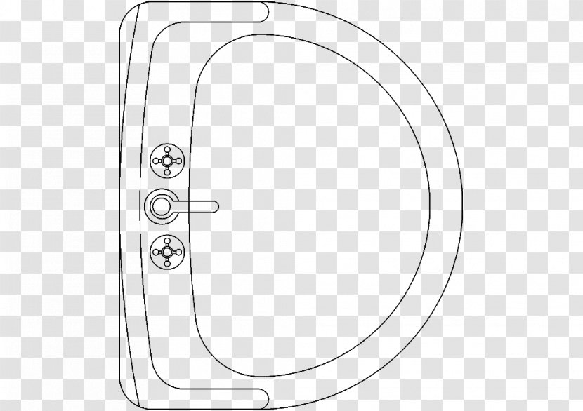Door Handle Circle Drawing White - Hardware Accessory Transparent PNG